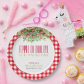 秋アップルオブザウアイファースト誕生日 ペーパープレート (パーティー)