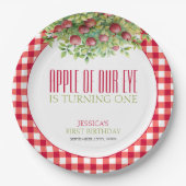秋アップルオブザウアイファースト誕生日 ペーパープレート (正面)