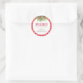 秋アップルオブザウアイファースト誕生日 ラウンドシール (バッグ)