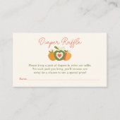 秋アップルテーマベビーシャワーおむつラッフル エンクロージャーカード (正面)