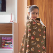 秋アップルハーベストスロー フリースブランケット