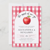 秋アップルハーベストボーホコードベビー素朴シャワー 招待状 (正面)