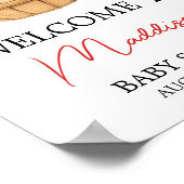 秋アップルバスケットベビーシャワーへようこそ ポスター (角)