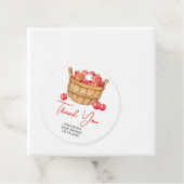 秋アップルバスケットベビーシャワーラウンド フェイバータグ (インサイチュ)