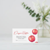 秋アップルバスケット赤ちゃんシャワーおむつラッフル エンクロージャーカード (スタンド正面)