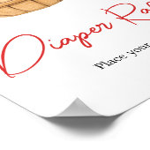 秋アップルバスケット赤ちゃんシャワーおむつラッフル ポスター (角)