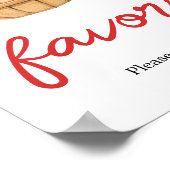 秋アップルバスケット赤ちゃんシャワーの好意 ポスター (角)