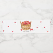 秋アップルバスケット赤ちゃんシャワー ペットボトルラベル (シングルラベル)