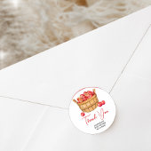 秋アップルバスケット赤ちゃんシャワー ラウンドシール