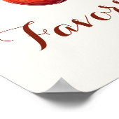 秋アップルブライダルシャワーの好意のポスター ポスター (角)