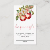 秋アップルベビーシャワーおむつラッフル エンクロージャーカード (正面)