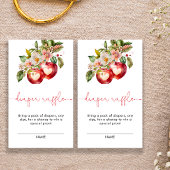 秋アップルベビーシャワーおむつラッフル エンクロージャーカード