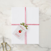 秋アップルベビーシャワーメッセージカード ギフトタグ (より糸付き)