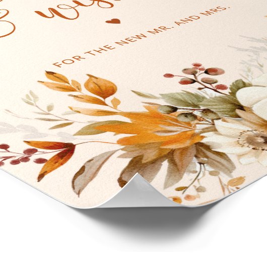 秋アドバイスと新婚への願い ポスター (角)