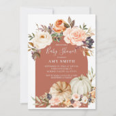 秋アモダンーチフローラ&パンプキンベビーシャワー  招待状 (正面)