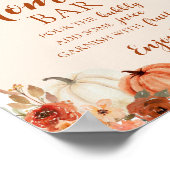 秋アリトルカボキンベビーシャワーモモモザバーサイン ポスター (角)