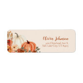 秋アリトルカンプキンベビーシャワー差出人住所 ラベル (正面)