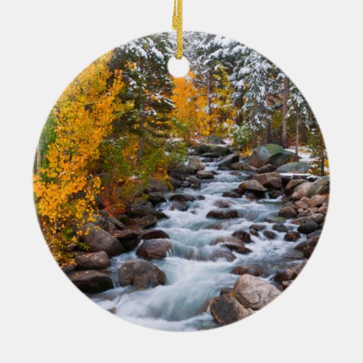 秋アロングビショップクリーク(カリフォルニア) セラミックオーナメント (裏面)