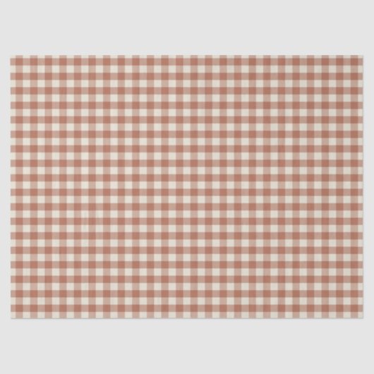 秋アローオンパンナコッタギンガム – 格子模様。 薄葉紙 (正面)