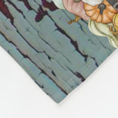 秋アンティーク素朴トラック&秋カボチャ フリースブランケット (角)