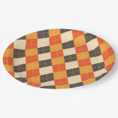 秋アーガイル紙プレート ペーパープレート (アングル)