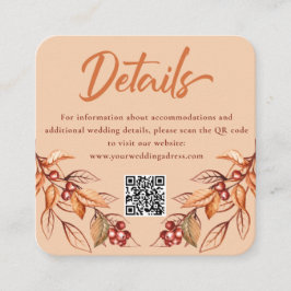 秋アーストンテラコッタ結婚のエンクロージャカード エンクロージャーカード