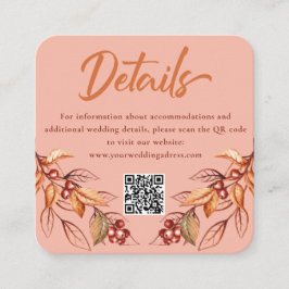 秋アーストンテラコッタ結婚のエンクロージャカード エンクロージャーカード