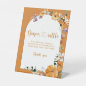 秋アーチカボチャおむつラッフルペデスタルサイン 台座サイン (正面)