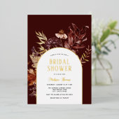 秋アーチブライダルシャワーフォイル招待状 箔招待状 (立ち正面)