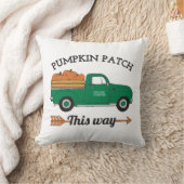 秋アートパンプキンパッチオールドヴィンテージファームトラックアート クッション (ブランケット)