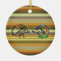 秋アートヘッジホグズラブオーナメント