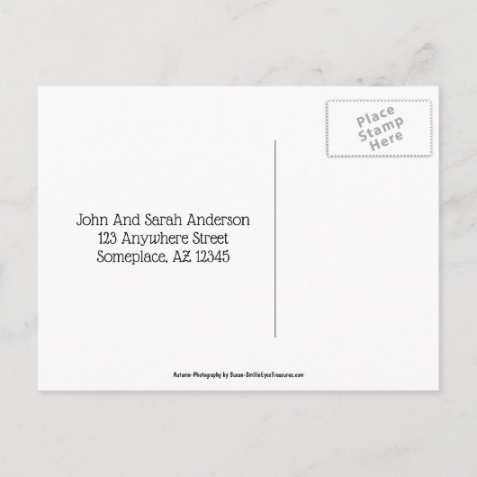 秋アート新しい住所はがき 案内ポストカード (裏面)