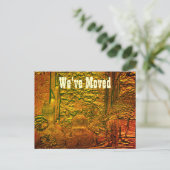 秋アート新しい住所はがき 案内ポストカード (スタンド正面)