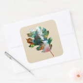 秋アート秋の葉アートシール スクエアシール (封筒)