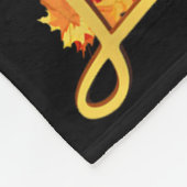 秋イエスに感謝す葉るこ賛美とない フリースブランケット (角)