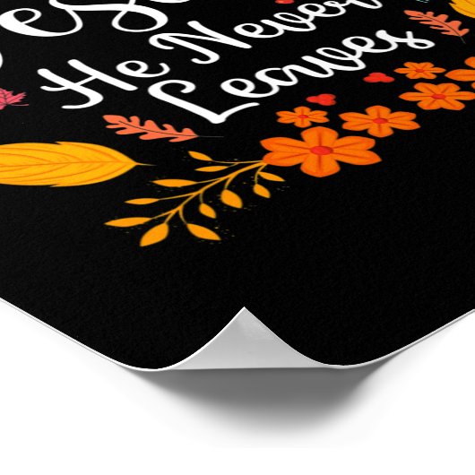 秋イエスのための彼は決して葉1人 ポスター (角)