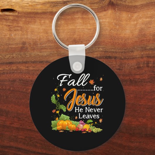 秋イエスは決してクリスチャンの愛葉者のギーを愛しない キーホルダー (正面)