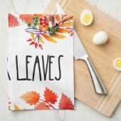 秋イエスは決して信仰を葉持ちない キッチンタオル (四つ折り)