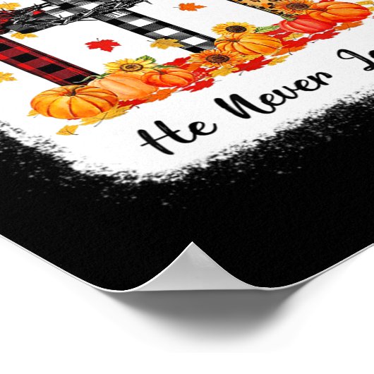 秋イエスは決して感謝のパンプリ葉ーを感謝しない ポスター (角)