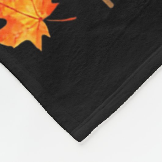 秋イエスは決して秋の葉クリスチャンのPrを行わない フリースブランケット (角)