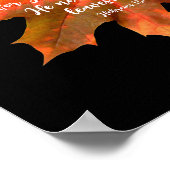 秋イエスは決して秋の葉クリスチャンクを信じない ポスター (角)