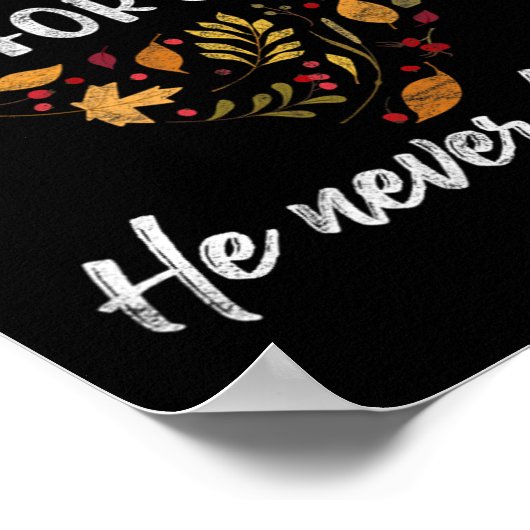 秋イエスは決して秋の葉クリスチャン1 ポスター (角)