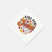 秋イエスキリスト決して離れ秋感謝祭 スタンダードカクテルナプキン (角)