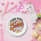 秋イエスキリスト決して離れ秋感謝祭 ペーパープレート (パーティー)