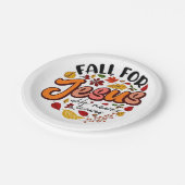 秋イエスキリスト決して離れ秋感謝祭 ペーパープレート (アングル)