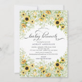秋イエローサンフラワーベビーブランチ 招待状 (正面)