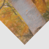 秋イエロースケッチアートフォレスト葉樺の木ツリー 薄葉紙 (詳細)