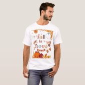 秋イズラブヴィンテージデザイン Tシャツ (正面フル)