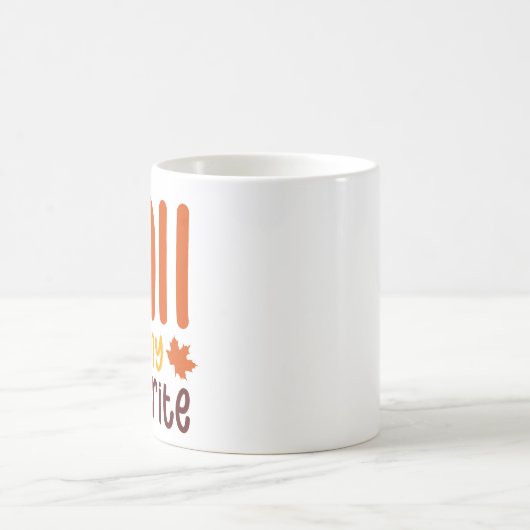 秋イマイお気に入りのコージーオータム引用文デザイン コーヒーマグカップ (中央)