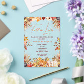 秋インエレガントラブブライダルシャワーかぼちゃの花 アクリル招待状 (インサイチュ (ウェディング))